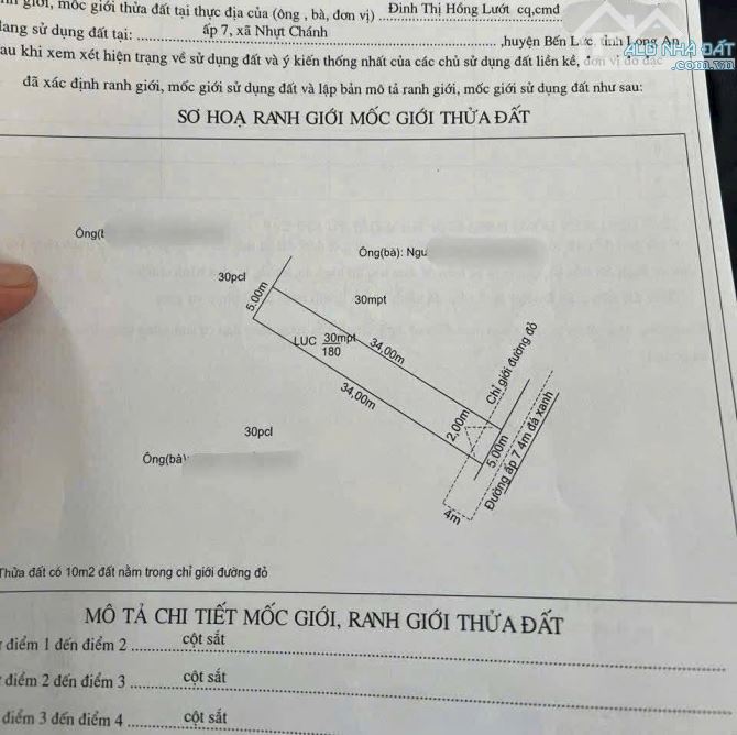 180m2 thổ cư Nhựt Chánh Bến Lức Long An 770tr đường ô tô - 2