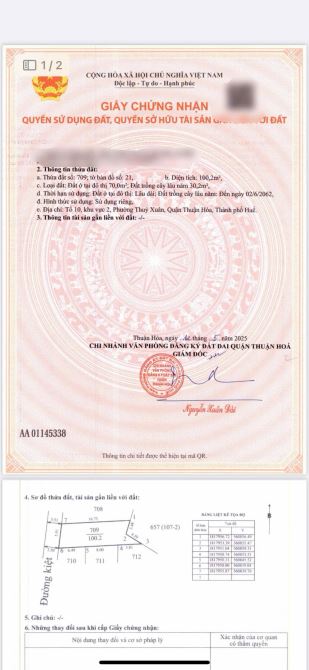 Bán đất 100m2 đường Lê Ngô Cát, P. Thủy Xuân, TP Huế, đối diện trường Nguyễn Thị Minh Khai - 4