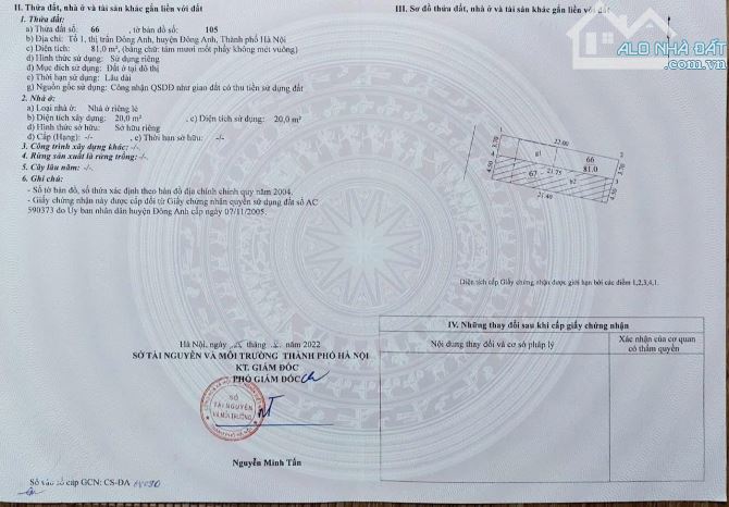 Bán đất tổ 1 gần UBND xã Đông Anh,  đường Cao Lỗ, nhà văn hóa Đông Anh, TP Hà Nội. - 7