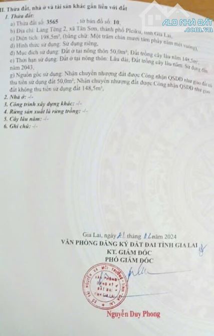 👉 Sang nhanh lô đất hẻm chính Đào Duy Từ chỉ 3xx