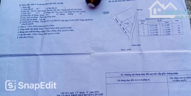 Bán nhà cấp 4 đường Rừng Sác - KDC An Nghĩa, An Thới Đông, Cần Giờ
