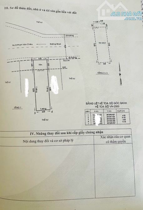 Nhà phố 60m² vuông vức – hẻm 6m, 3 tầng BTCT chắc chắn, Gò Vấp