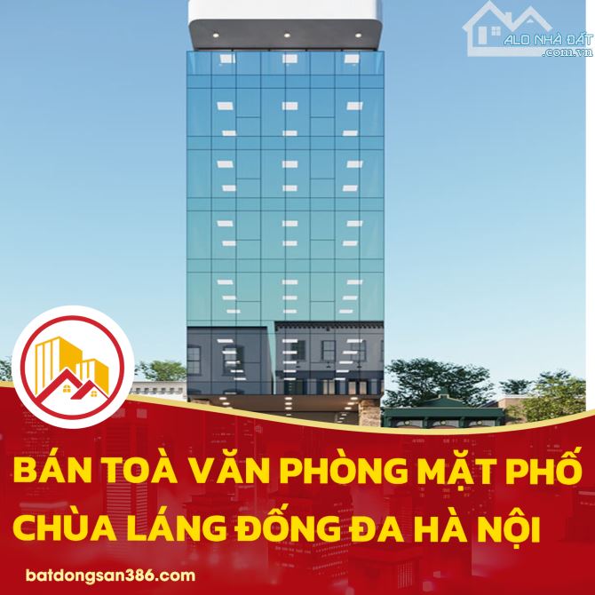 Bán Toà Văn Phòng Mặt Phố Chùa Láng 8 Tầng 1 Hầm 1 Tum Mặt Tiền 6,2M