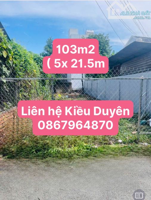 Bán Đất Gần Chợ Hóc Môn- 103M2( 5 x 21.5)- HXH - Chỉ 2,95Tỷ.