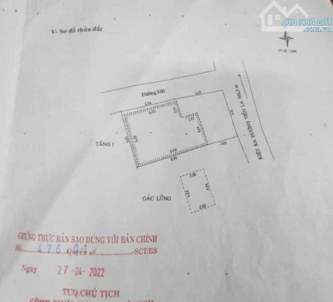 🔥 HÀNG HIẾM HOÀ CƯỜNG BẮC – LÔ GÓC 2 MẶT KIỆT TIỂU LA – Ô TÔ TẬN SÂN – DT 80M² – 6.5 TỶ