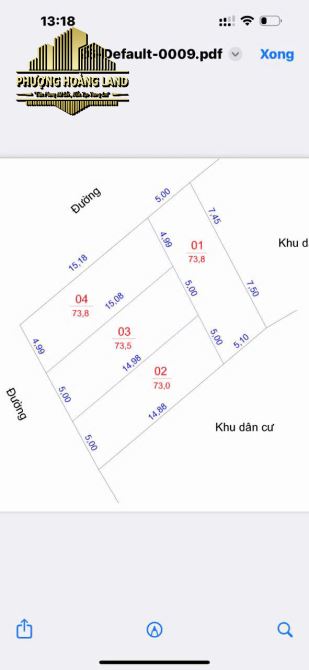 Đất Nghi Kim giá F0 phường Vinh Hưng ngõ Xuân Lộc 73m2 đường 5,5m Tây Nam