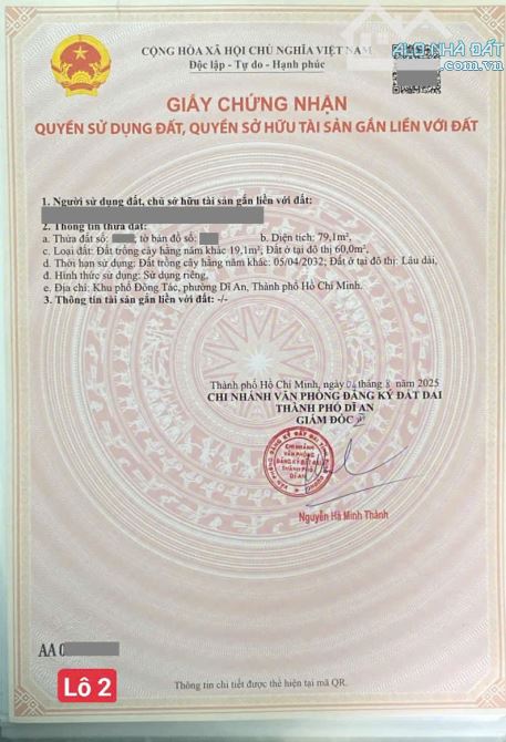 Bán đất 5.5x18m, hẻm Nguyễn Thái Học p. Tân Đông Hiệp gần chợ Dĩ An 1 - 10