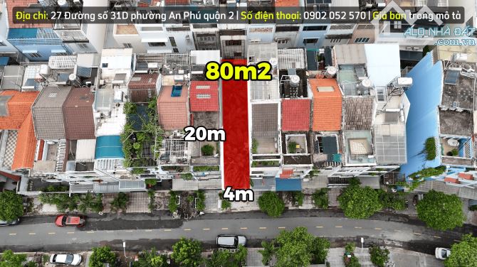 Bán đất quận 2 phường An Phú đường 31D.Diện tích 80 m2.Giá rẻ nhất khu vực này.Thiện Chí - 1