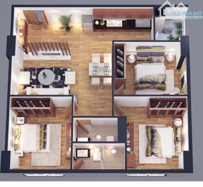 Căn Hộ 3 ngủ tòa Athena Xuân Phương 106m giá 6,95 Tỷ - 1