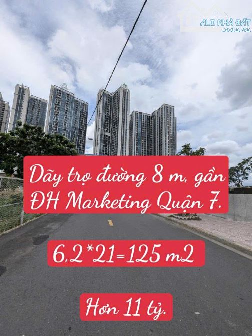 Dãy trọ đường 8 m gàn trường ĐH Marketing Quận 7. 6,2*21 hơn 11 tỷ. - 1