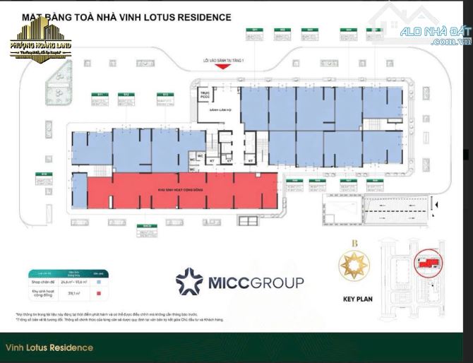 BÁN MẶT BẰNG KINH DOANH SIÊU HIẾM – CHÂN ĐẾ CHUNG CƯ 43,6m2 cho thuê 12tr/tháng - 2