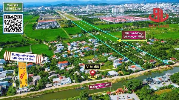 🌈 ĐẤT MẶT TIỀN ĐƯỜNG 13,5M NGUYỄN HẠNH, THUỶ VÂN - VIEW SÔNG NHƯ Ý ✅ Vị trí: Mặt tiền đườ - 2