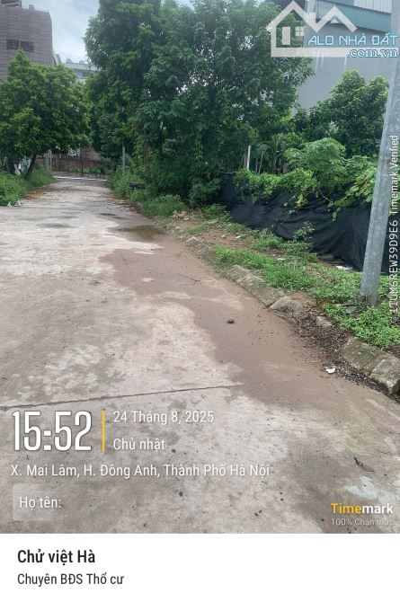 Bán 120m đất Du Ngoại Đông Anh Hà Nội ,đất 2 mặt đường - 3