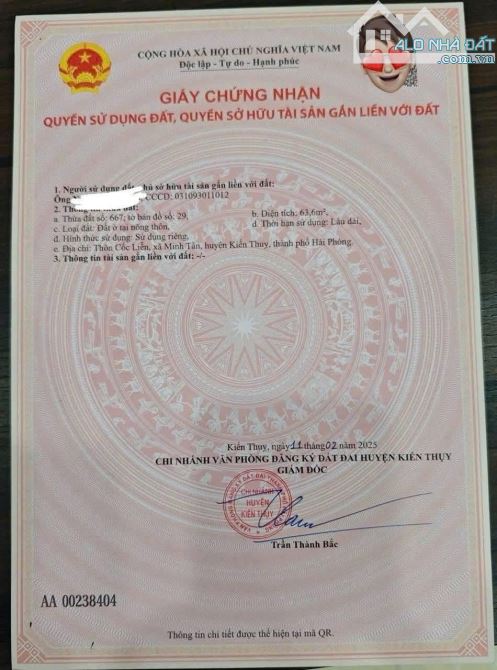 🌟 BÁN ĐẤT CỐC LIỄN – MINH TÂN (KIẾN THỤY) 🌟 - 3