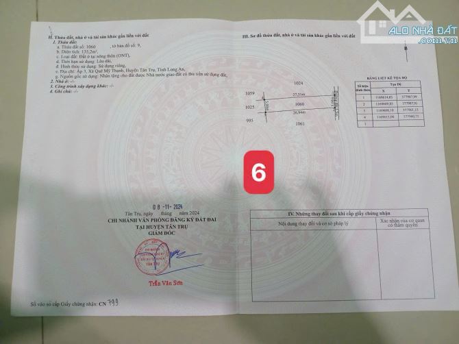 Đất thổ xã quê mỹ thạnh, tân trụ, Gần KCN an nhụt tân - 3