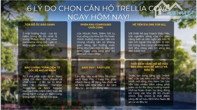 BÁN CĂN HỘ MIZUKI PARK PHÂN KHU MỚI TRELLIA COVE TỪ 4,3 TỶ - 3