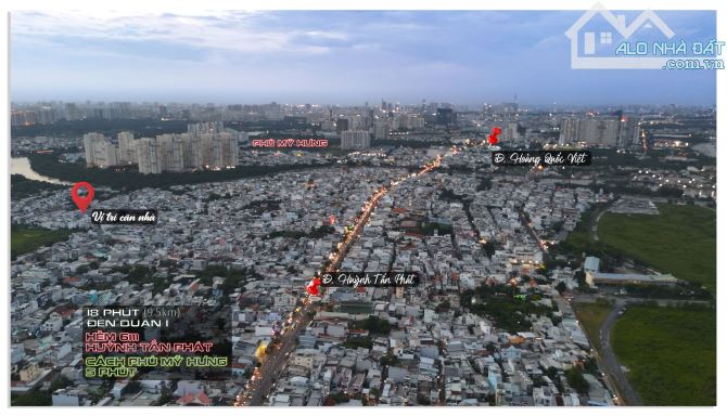 CHỈ 5,35 TỶ (77 triệu/m2) CĂN GÓC RỘNG 13,5m HẺM 6m HUỲNH TẤN PHÁT - 4
