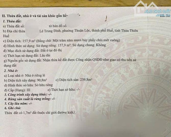 🏠 Bán nhà 2 tầng tâm huyết Nội Thành kiệt oto tận nơi Lê Trung Đình, TP Huế - 6