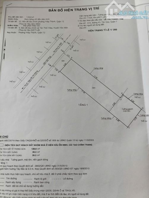 Giá tốt nhất khu vực, vị trí trung tâm Nguyễn Thị Đặng, Q12, giáp Gò Vấp, bán đất tặng trọ - 8