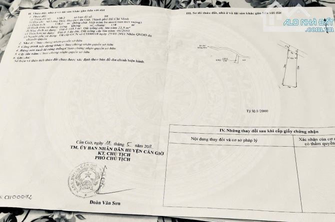 Bán lô đất đường xe hơi Duyên Hải, Long Hoà, Cần Giờ 3tỷ