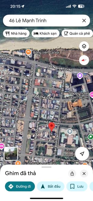 Bán 136m đất ngang 6m sát Biển đường 6m Trần Đình Đàn thông Ngô Quang Huy cách biển 300m
