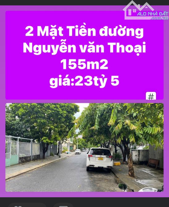 BÁN NHÀ 2 MẶT TIỀN  KIỆT TO, NGUYỄN VĂN THOẠI – HÀNG HIẾM 162m², CÁCH BIỂN MỸ KHÊ VÀI BƯỚC