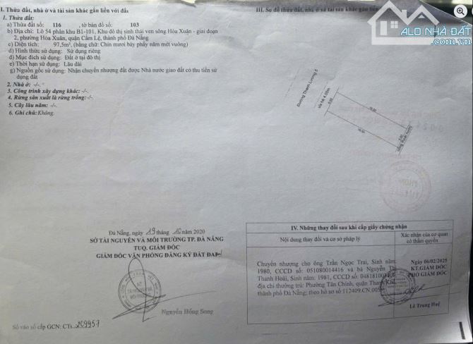 BÁN ĐẤT ĐƯỜNG 7M5 THANH LƯƠNG 5,HÒA XUÂN,CẨM LỆ,ĐÀ NẴNG