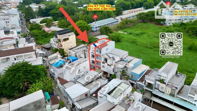 BÁN NHÀ 4 TẦNG, MẶT TIỀN NGUYỄN VĂN TRỖI (full nội thất) - Sau lưng KÝ TÚC XÁ ĐẠI HỌC CT