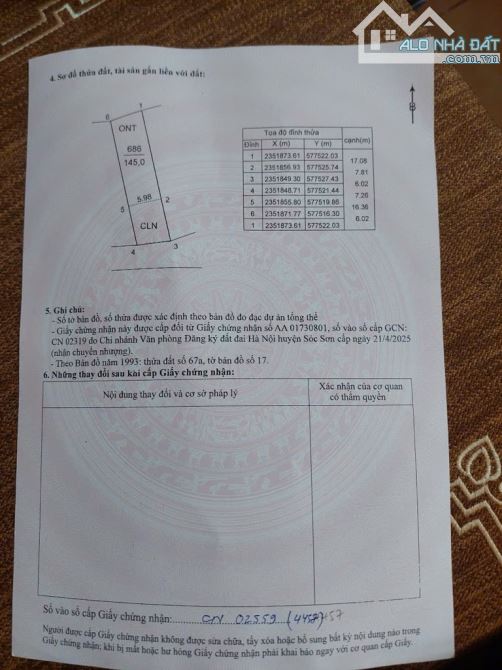 Bán Đất - Thắng Trí (Minh Trí) - 145M2 - 3,4 Tỷ - Đường Thông Ô Tô Tránh - 1