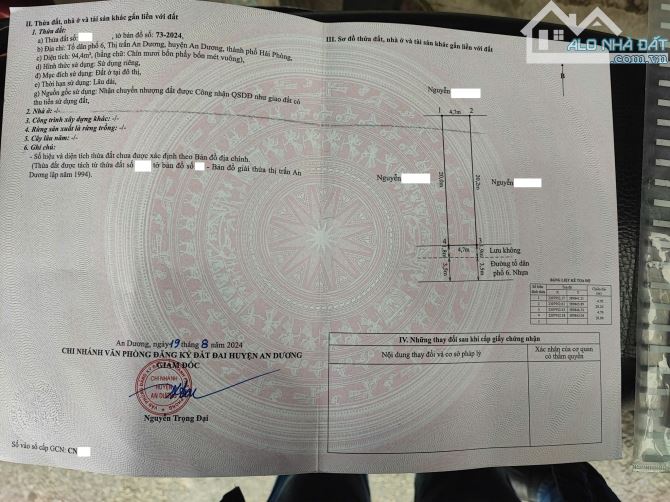 Chuyển nhượng lô đất mặt đường tổ 6 phường An Dương, ô tô tránh nhau - 1