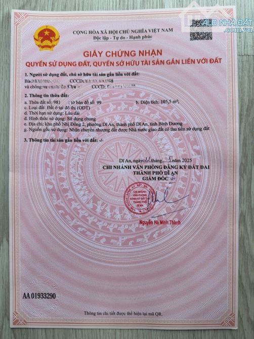 ĐẤT VIP ĐƯỜNG 16 – TRUNG TÂM HÀNH CHÍNH DĨ AN – 105M² GẦN TRƯỜNG VIỆT ANH, GIÁ CHỈ 7.45 TỶ - 1