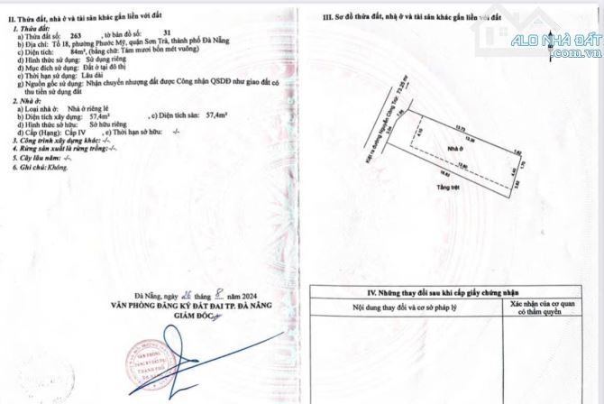 Bán lô đất kiệt nguyễn công trứ. Sát hồ nghinh.biển sơn trà TP ĐÀ NẴNG giá rẻ - 1