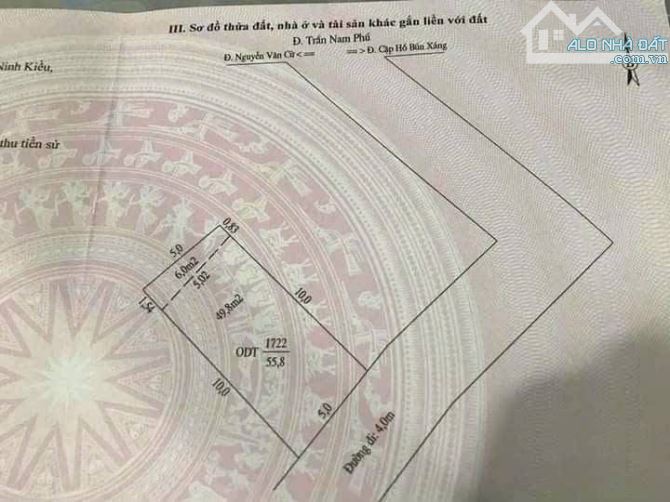 Bán nhà 1 trệt 1 lầu trục chính hẻm 381 đường Trần Nam Phú dt 55m2 giá 2ty950tr - 1