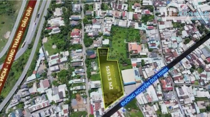 BÁN KHUÔN ĐẤT 5555M2 THỔ CƯ NGUYỄN DUY TRINH - XÂY 33 TẦNG - GIÁ 63 TR/M2 - 1