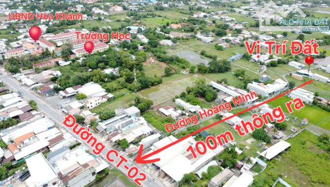 Chính Chủ cần tiền bán gấp lô đất 5m X 41m= 205m2 ngay trung tâm UBND Hòa Khánh,Đức Hòa - 1