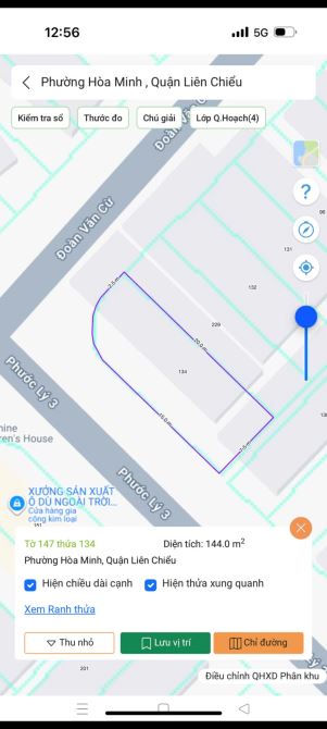 Khu đô thị Phước Lý  Lô góc 2 mặt tiền Đoàn Văn Cừ và Phước Lý 3  _Dt 144m2-cống thoát nướ - 1