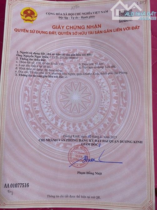 Siêu phẩm tổ 9 Hoà Nghĩa Dương Kinh Hải Phòng - 1