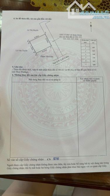 Chào bán lô đất đẹp sẵn bìa tại TDP Quán ,Phường Thuỷ Nguyên, TP Hải Phòng (xã Thuỷ Đường) - 2