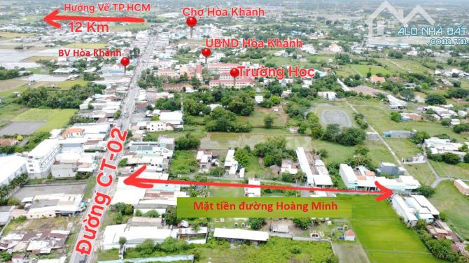 Chính Chủ cần tiền bán gấp lô đất 5m X 41m= 205m2 ngay trung tâm UBND Hòa Khánh,Đức Hòa - 2