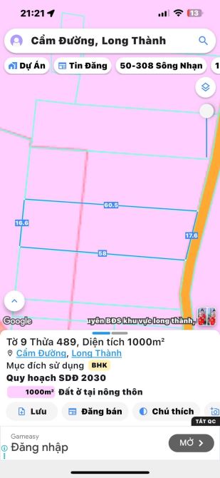 1000m2 Cẩm Đường ( Xuân Đường mới) Quy hoạch đất ở trạng hỗ trợ lên thổ cư  Cách cổng Sân - 3
