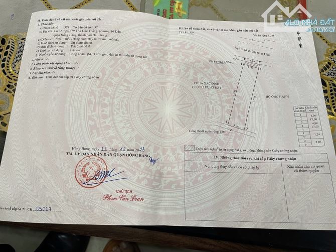 Bán đất 70m ô toi tránh nhau Sở Dầu, Hồng Bàng chỉ hơn 2 tỷ. - 3