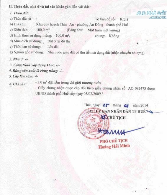 BÁN ĐẤT 100M2 MẶT TIỀN ĐƯỜNG PHAN ANH, PHƯỜNG AN ĐÔNG, TP HUẾ, SÁT KHU ĐÔ THỊ AN CỰU CITY - 4