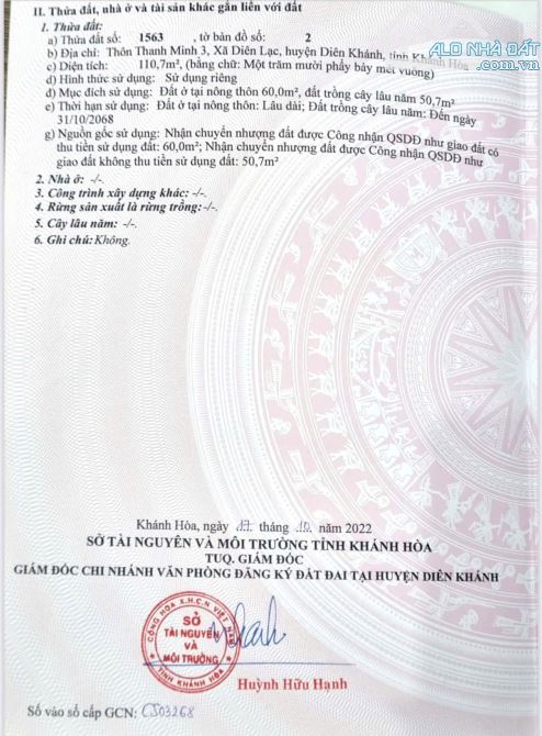 Bán Đất Thôn Thanh Minh 3, xã Diên Lạc, giá tốt - 4