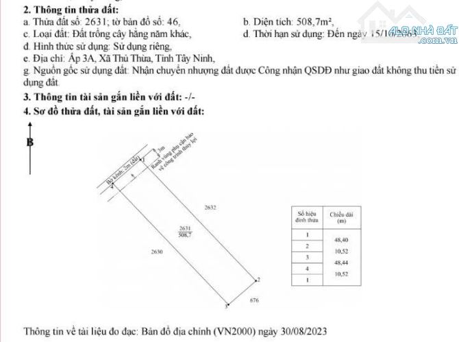 Quá rẻ, 508m2 đất vườn 10.5 x 48m view kênh chỉ 320tr - 8