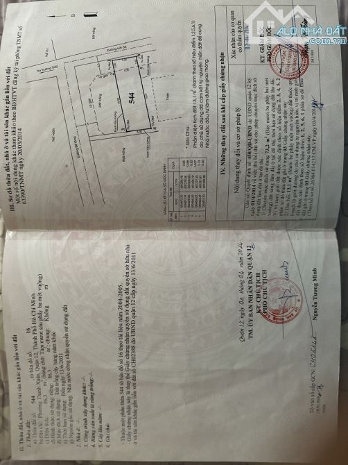 Đất 5.3x16m Đường Thạnh Xuân 52, P.Thạnh Xuân Quận 12 Giá 3.5 Tỷ TL, Hẻm Xe Tải