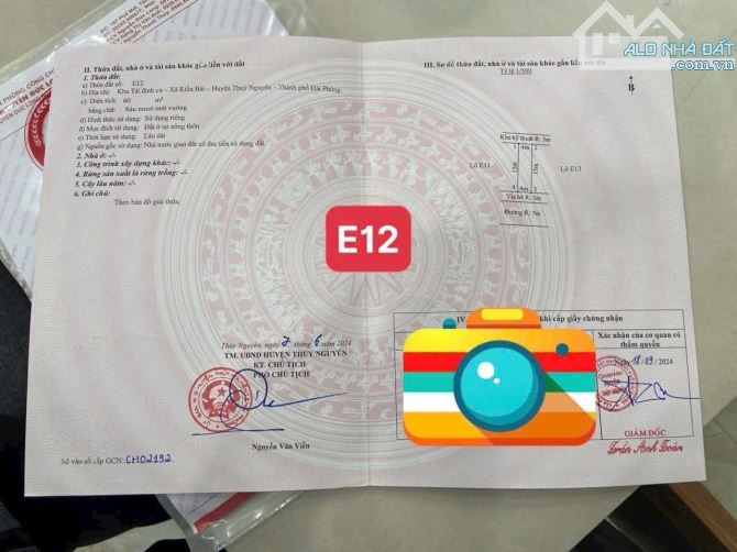 Duy Nhất một lô TĐC Kiền Bái bán ra - Thuỷ Nguyên - Hải Phòng vị trí đẹp không lỗi lầm