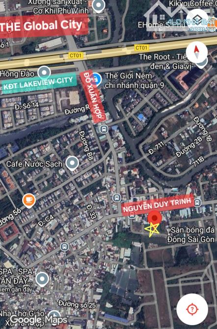 Bán đất dự án Quận 2 cách Nguyễn Duy Trinh 20M, DT 90m2 ngang 5M mặt tiền đường 12M sổ CN