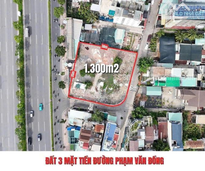BÁN LÔ ĐẤT GÓC 3 MẶT TIỀN PHẠM VĂN ĐỒNG, THỦ ĐỨC