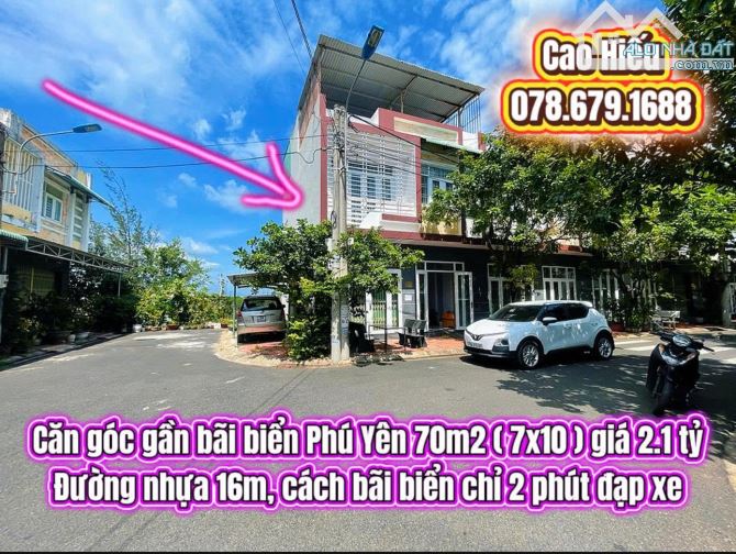 💥Căn góc gần bãi biển Tuy Hoà 70m2 ( 7x10 ) giá 2.1 tỷ. Nhà phố Tuy Hoà