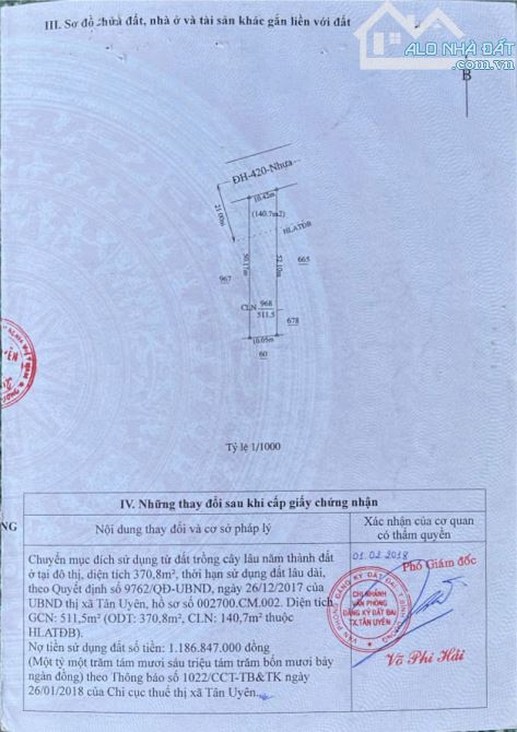 Chính chủ bán gấp đất mặt tiền Nguyễn Hữu Cảnh, Tân Uyên, Bình Dương - 1